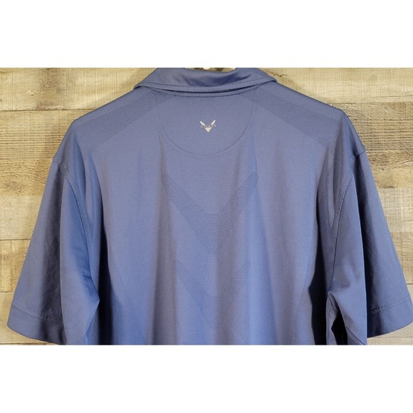 Callaway Shirt Mens LRG Golf X Series Blue Short Sleeve Polo Activewear - Picture 8 of 14